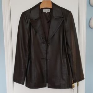 Pelle Studio Brown Leather Jacket Blazer